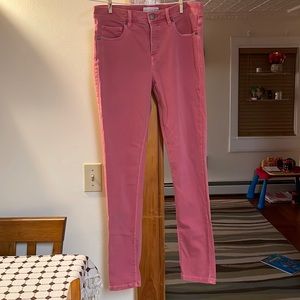 Loft Modern Kick Crop Jeans in Size 4 (27) in Coral